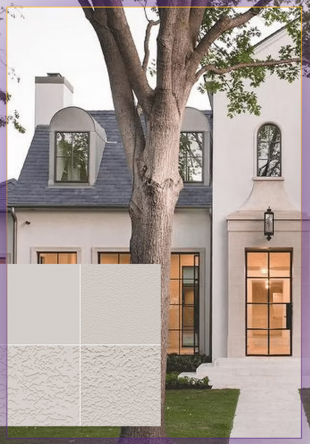 house with stucco applied